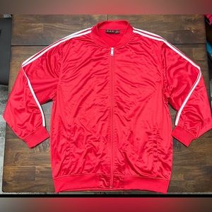 LU Linea Uomo Red 2 Stripe Track Jacket Men’s Size 5X